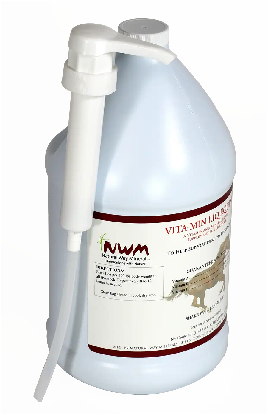 Natural Way Minerals Vitamin Liquid Equine Bottle with Pump